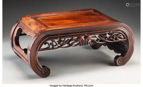 78554: A Chinese Carved Hardwood Kang T…