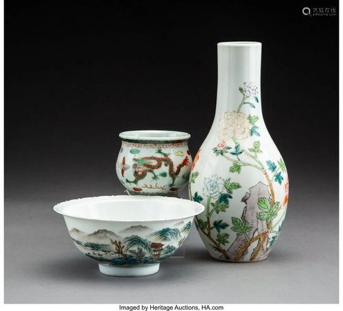 78208: A Chinese Enameled Porcelain Vase, …