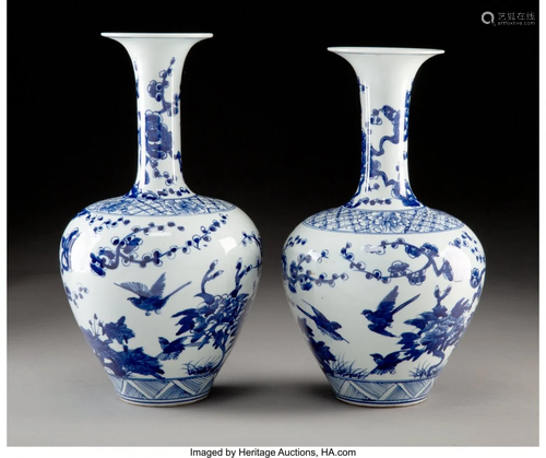 78524: A Pair of Chinese Blue and White P…