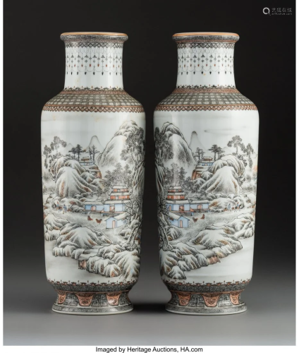 78211: A Pair of Chinese Enameled Porcelai…