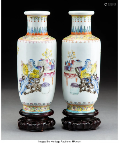 78213: A Pair of Chinese Enameled Porcelai…