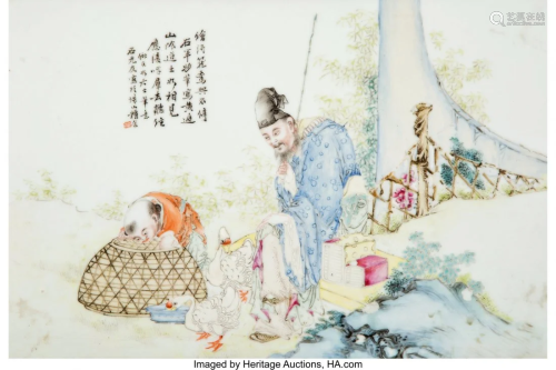 78218: A Chinese Enameled Porcelain Plaque…