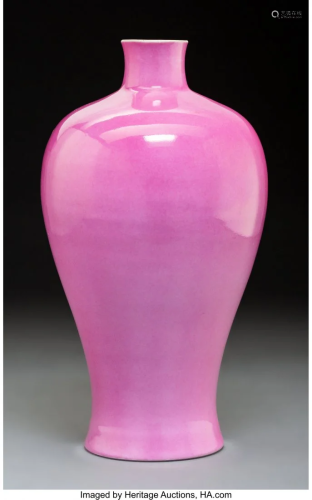 78226: A Chinese Pink-Glazed Porcelain Mei…