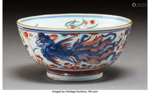 78116: A Chinese Clobbered Porcelain Bowl,…