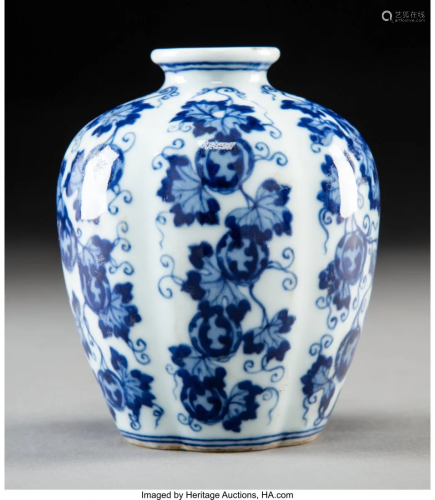 78232: A Chinese Blue and White Porcelain …