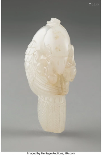 78469: A Chinese White Jade Carving of a …