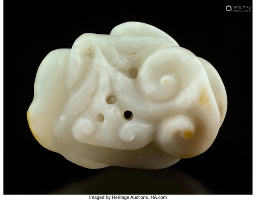 78471: A Chinese White Jade Lingzhi 2-1/4 …