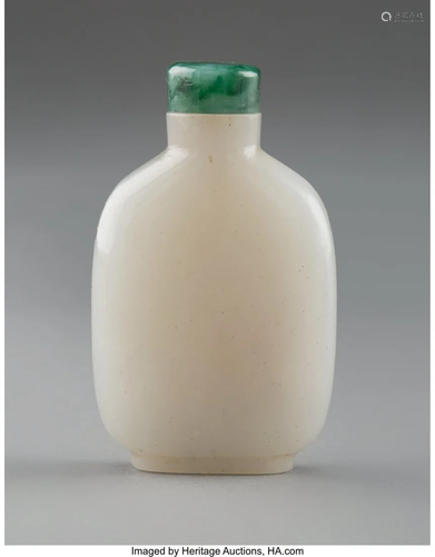 78473: A Chinese White Jade Snuff Bottle 2-…