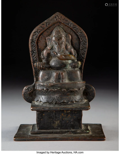 78598: An Indian Bronze Figure of Seated …