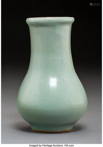 78161: A Chinese Longquan Celadon Vase, S…