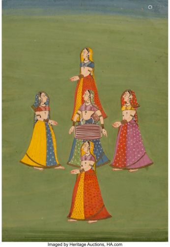 78605: Mughal School Five Dancing Ladie…