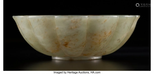 78482: A Mughal-Style Celadon Jade Bowl, …