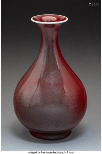 78134: A Chinese Oxblood Porcelain Yuhuch…