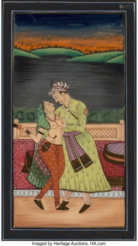 78607: Mughal School Prince and Consort…
