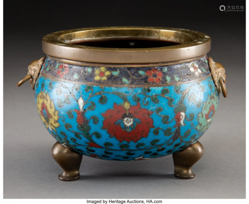 78145: A Chinese Cloisonné and Gilt Bronze…