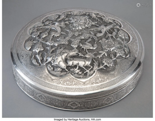 78360: An Anglo-Indian Repoussé Silver Box…