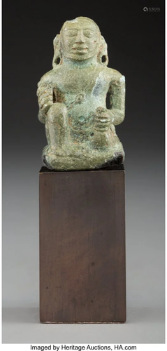 78375: An Angkor Bronze Figure of King Jay…