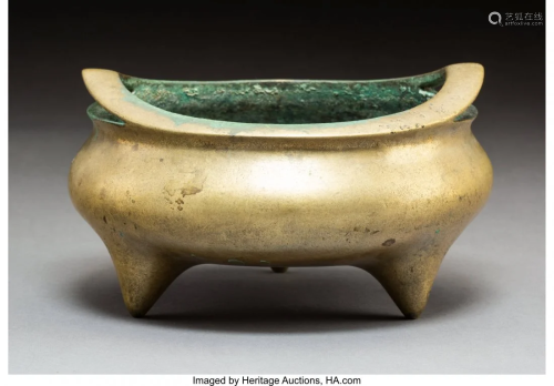 78244: A Chinese Bronze Tripod Censer, earl…