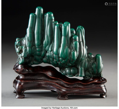 78295: A Chinese Malachite Scholar's Rock …