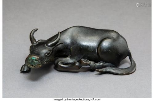 78246: A Chinese Bronze Water Buffalo-Form…