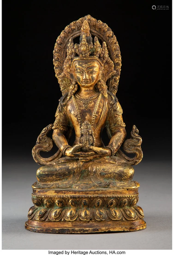 78323: A Tibetan Gilt Bronze Tara Figure, 1…