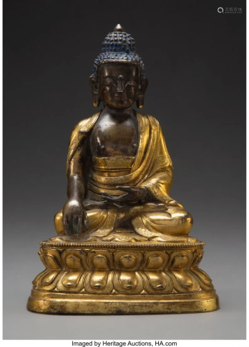 78337: A Tibeto-Chinese Gilt Bronze Figure…