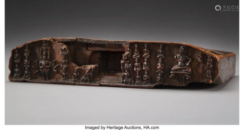78343: A Tibetan Carved and Polychromed …