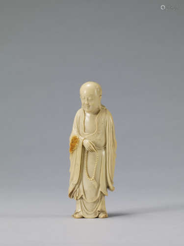 19世紀 壽山石雕羅漢立像