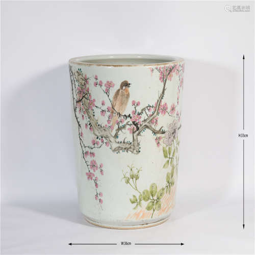 A Famille Rose Jardiniere Qing Dynasty