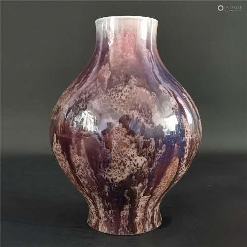 A Flambe Glazed Vase Qianlong Period Qing Dynasty