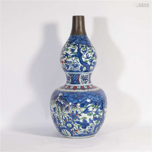 A Blue and White Gourd Vase Wanli Period Ming Dynasty