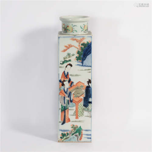 A Famille Verte Vase Kangxi Period Qing Dynasty