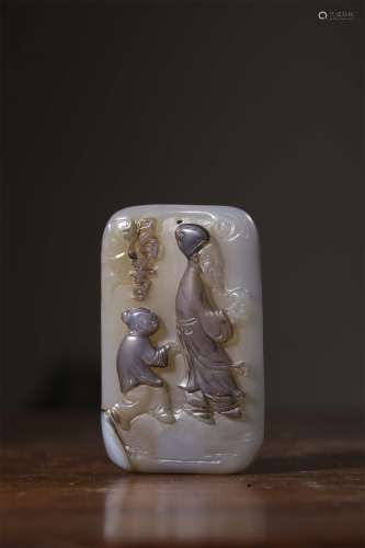A Chinese Relief Agate Board