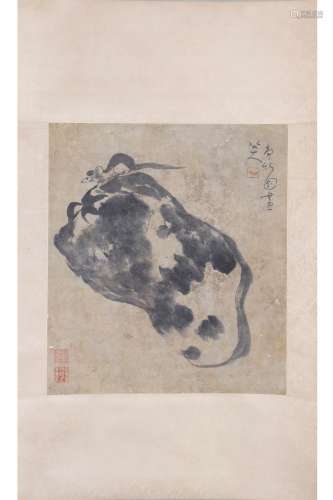 A Chinese Animal Painting Scroll, Ba Da shanren Mark