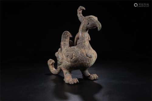 A Chinese Bronze Birds Ornament