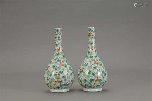 A Pair of Chinese Doucai Porcelain Vase