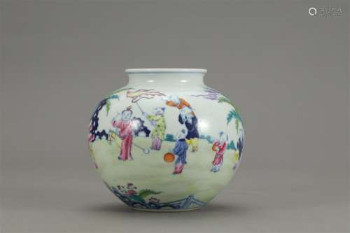 A Chinese Five-colored Porcelain Jar