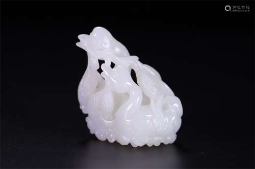 A Chinese Carved Hetian Jade Ornament