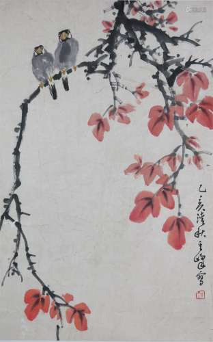 A Chinese Flower and Birds Painting , Sun Qifeng Mark