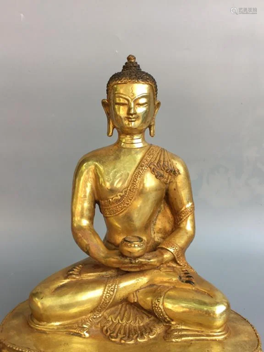 Chinese Gilt Bronze Buddha