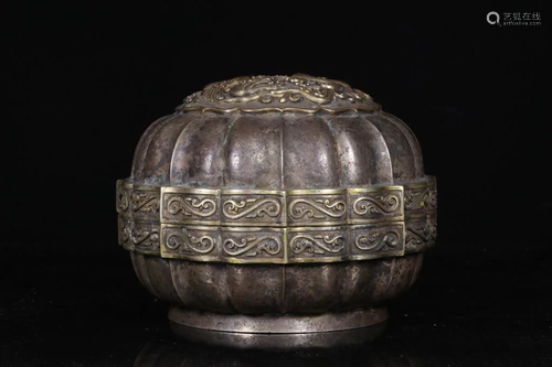 Qing Chinese Silver Cover Box