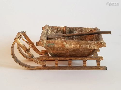 Antique Russian Bronze Sled