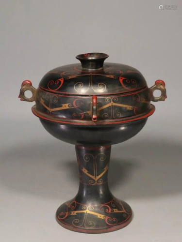 Late Qing Chinese Bronze High Foot Censer