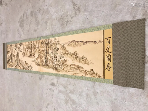 Chinese Ink Color Scroll Painting