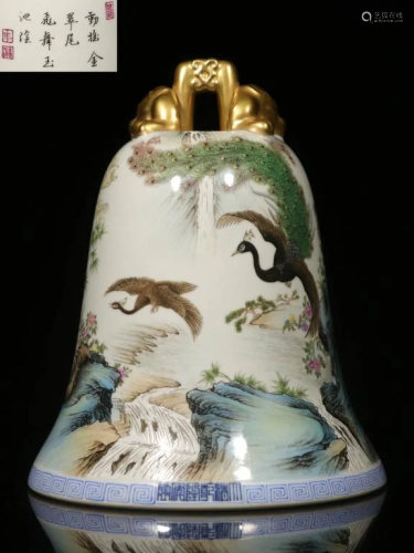 Republican Chinese Hand Painted Famille Rose…