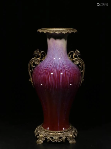 Republican Chinese Glazed Porcelain Vase w …