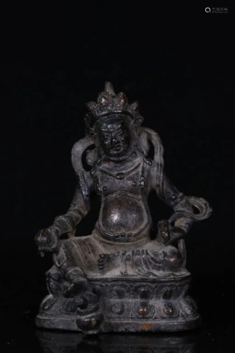Qing Chinese Gilt Bronze God of Wealth