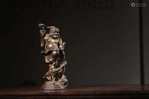 Qing Chinese Bronze Figural, Liuhai