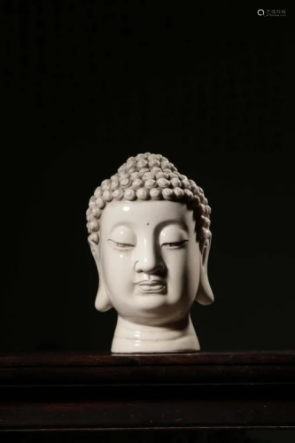 Chinese Blanc De Porcelain Buddha Head