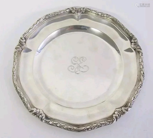 Antique Sterling Silver Tiffany Plate Tray